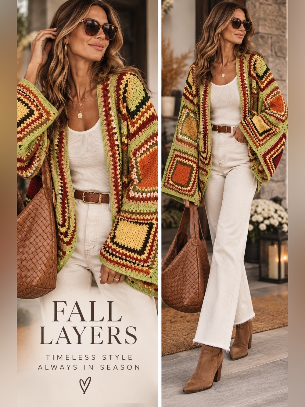 Boho Gypsy Boutique Handmade Crochet Granny Square Shrug Cardigan | Oversized